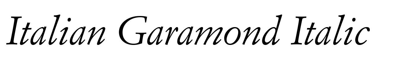 Italian Garamond Italic
